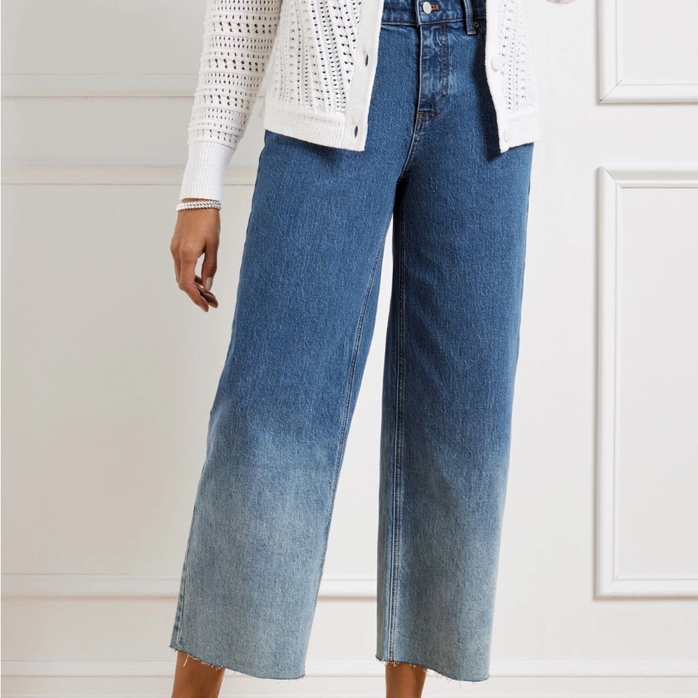 NWT Talbots Wide Leg Crop Jeans Hoffman Wash 10P Petite